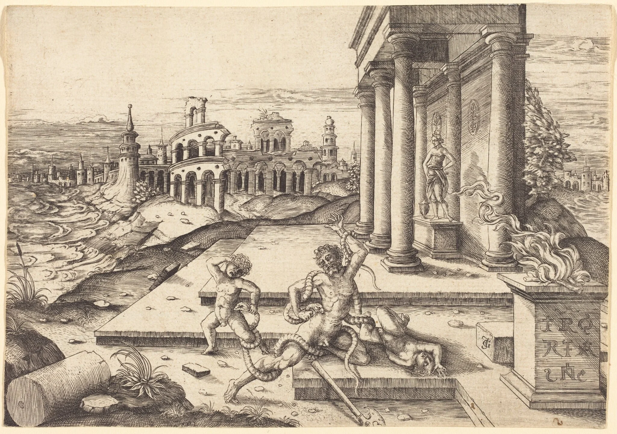 Laocoon, by Jean de Gourmont I, ink, 1518