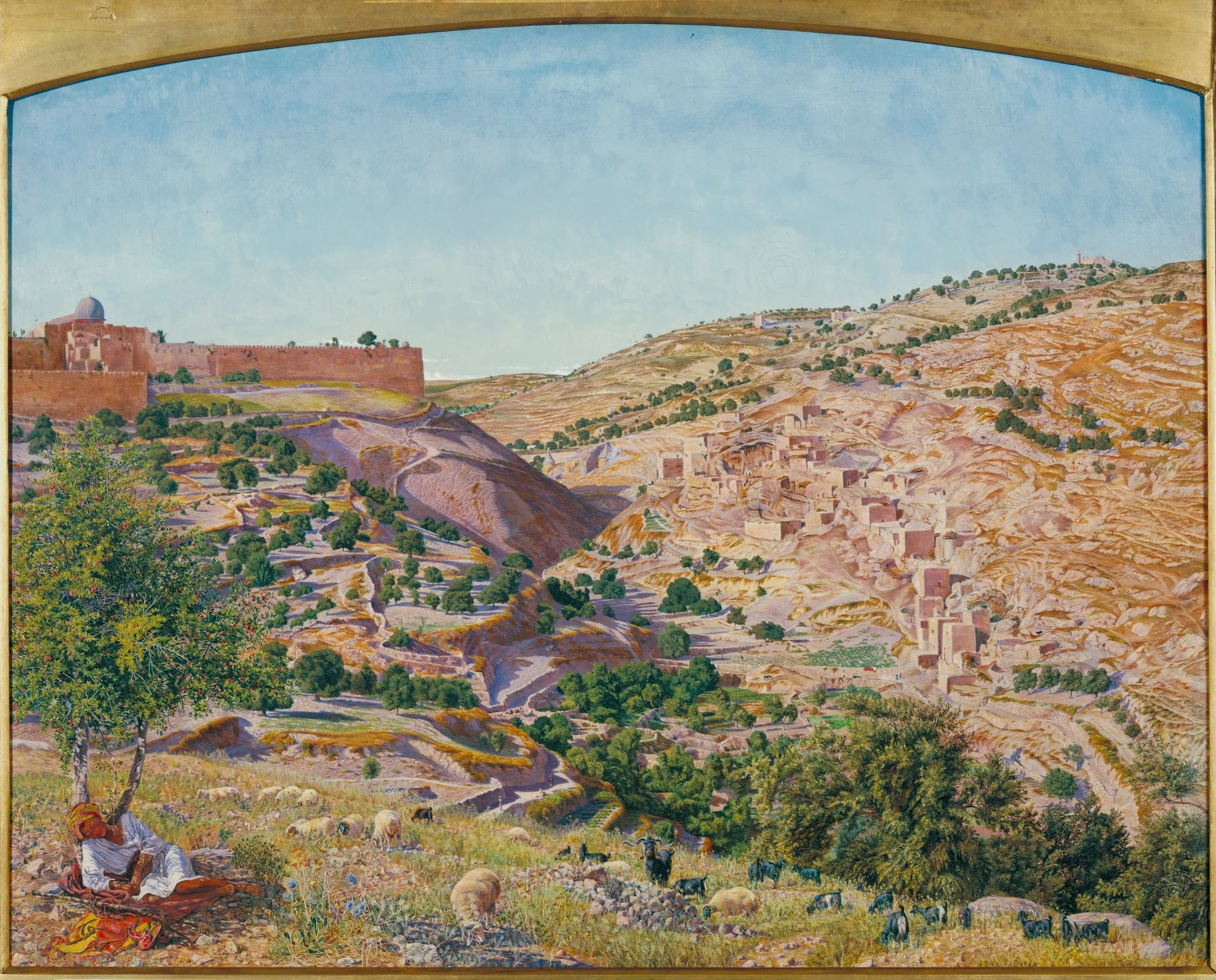 Jerusalem and the Valley of Jehoshaphat from the Hill of Evil Counsel, by Thomas Seddon, oil, 1854