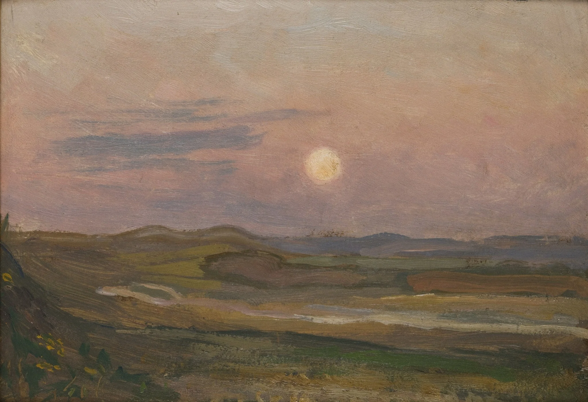 Moonrise over Krzemionki, by Jan Stanisławski, unspecified, 1902