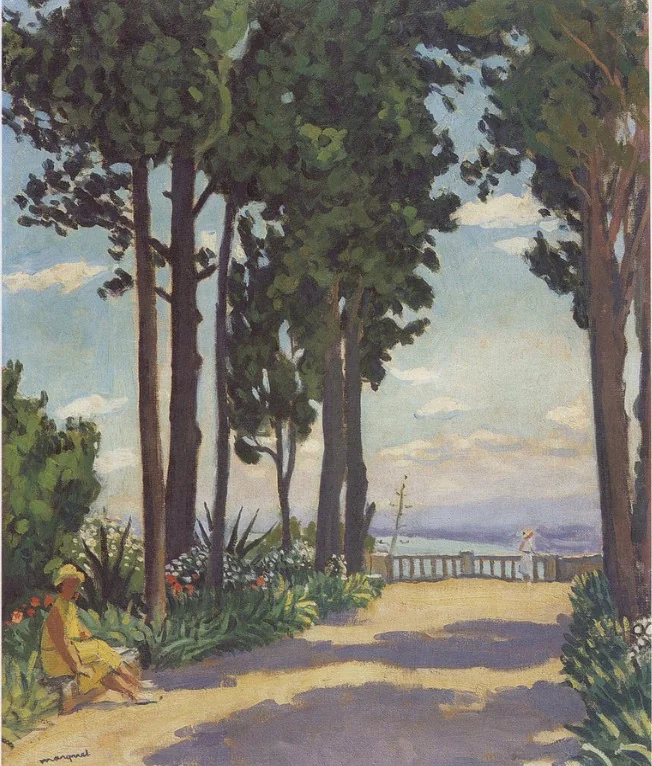 St. Raphael, the Terrace, by Albert Marquet, oil, 1932