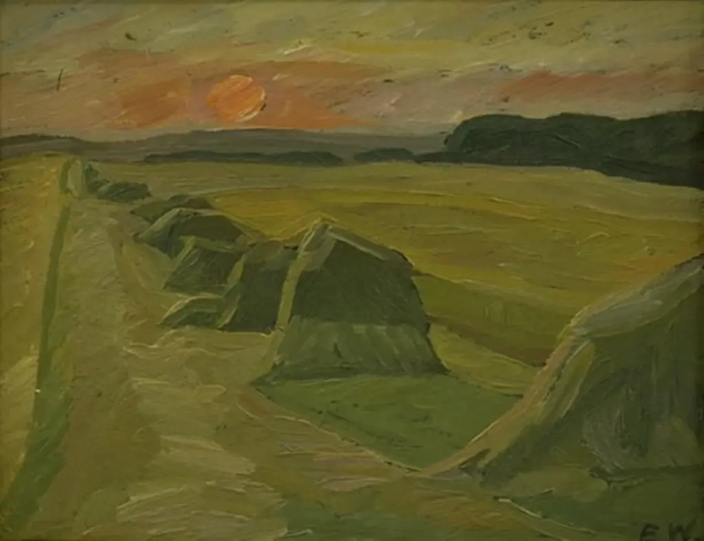 Landscape with Haystacks