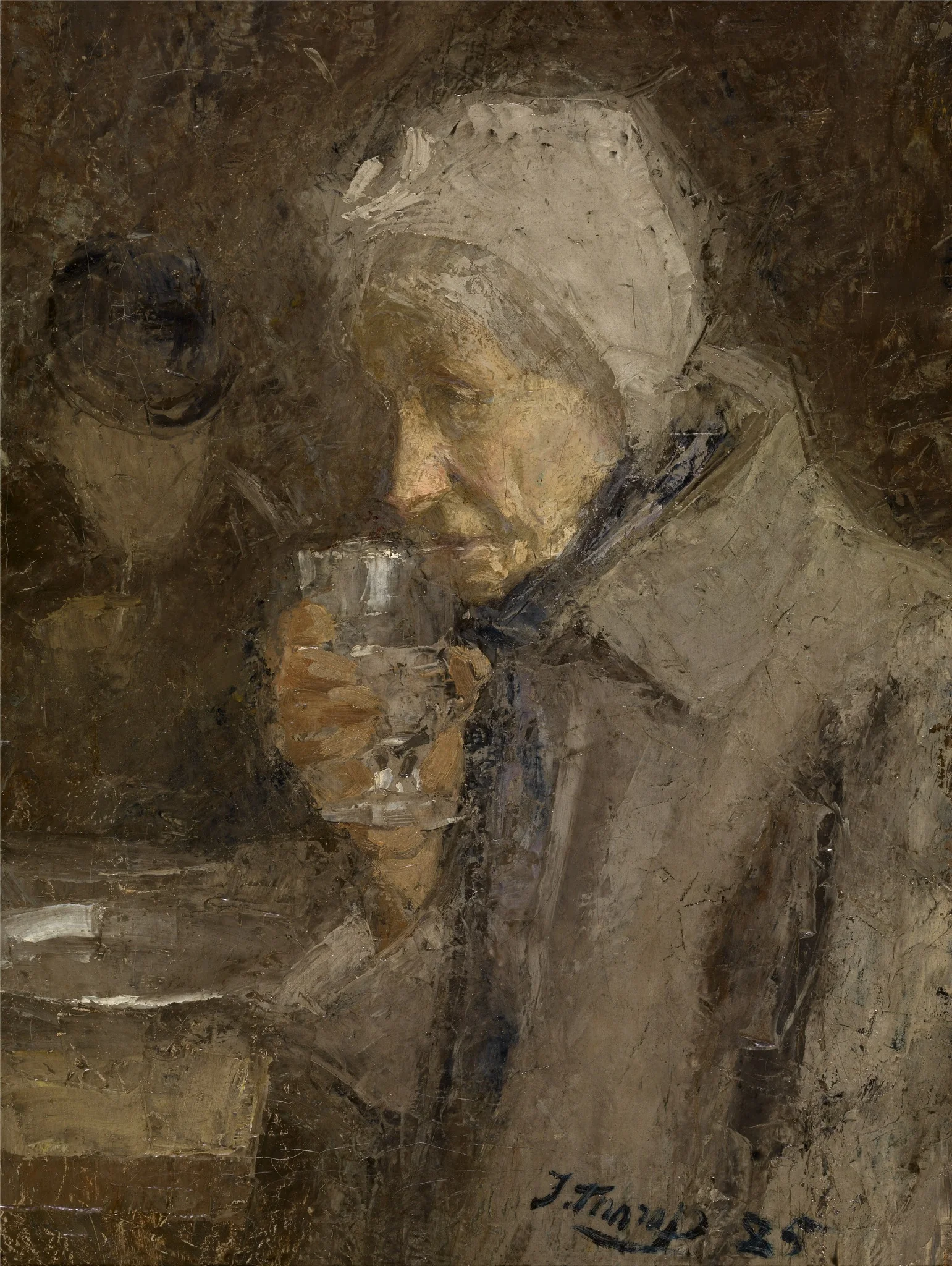 The Good Drink, by Jan Toorop, oil, 1893