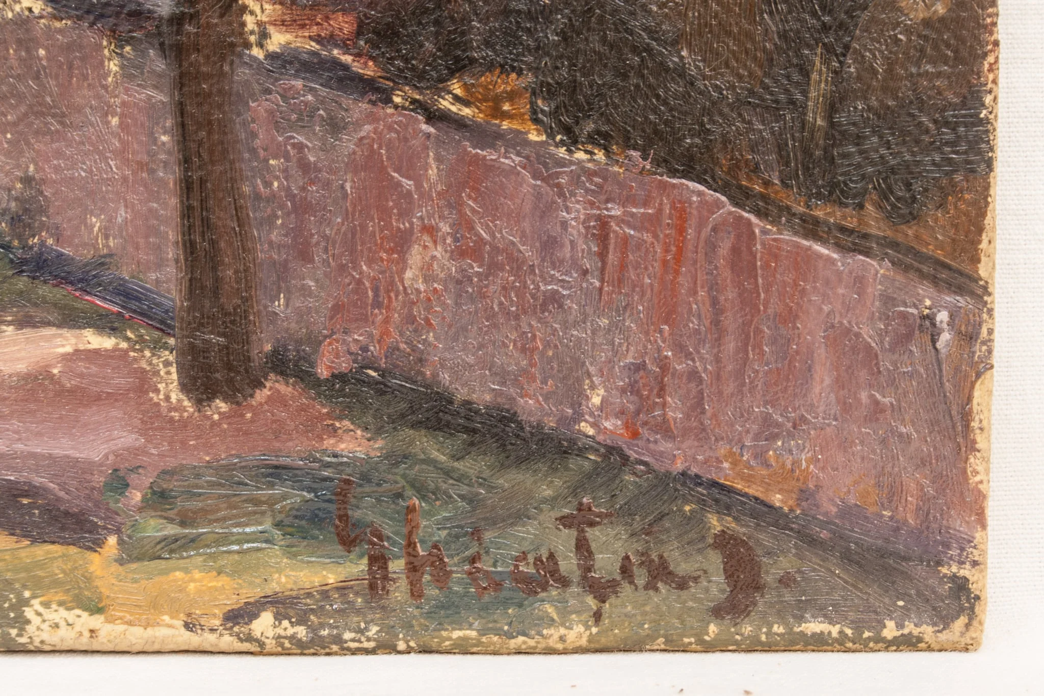 Peisaj cu case, by Dumitru Ghiață, 1938