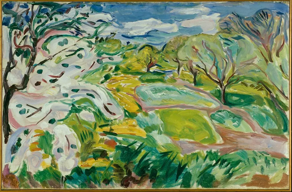 Fruit trees in Blossom in the Wind