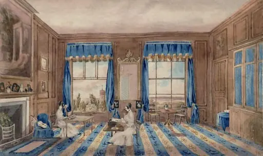 View of the Panelled Sitting Room, Woodton Hall