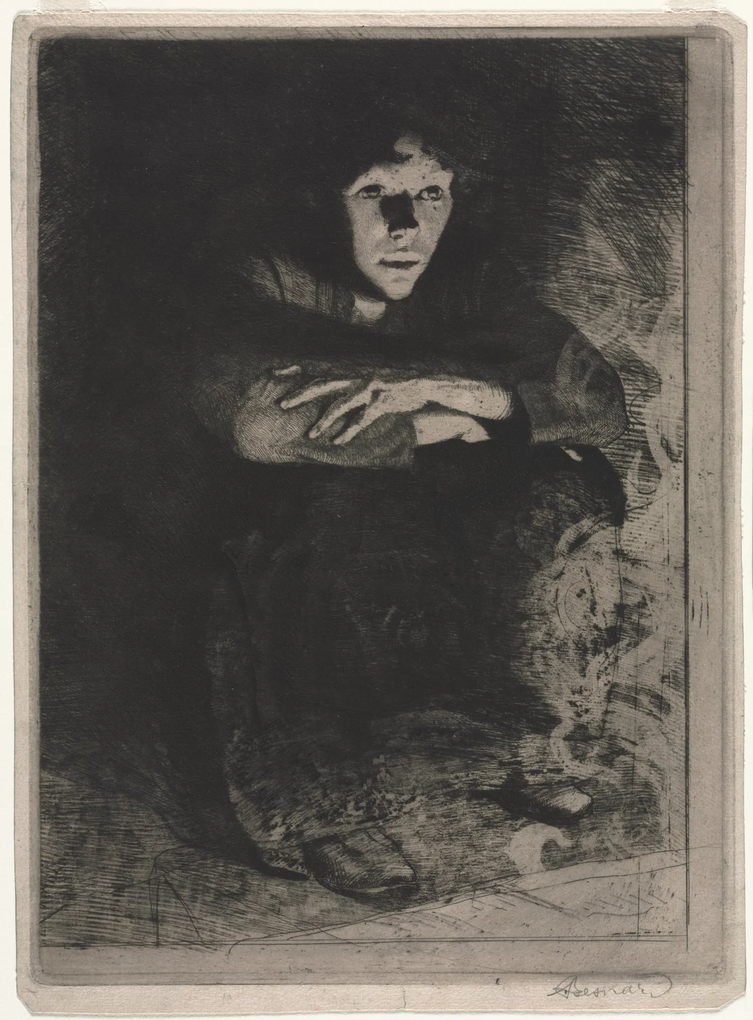 In the Ashes, by Paul-Albert Besnard, 1887
