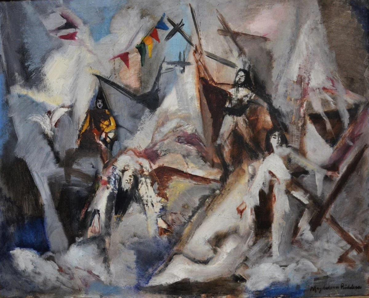 Circul în arenă, by Magdalena Rădulescu, 1952