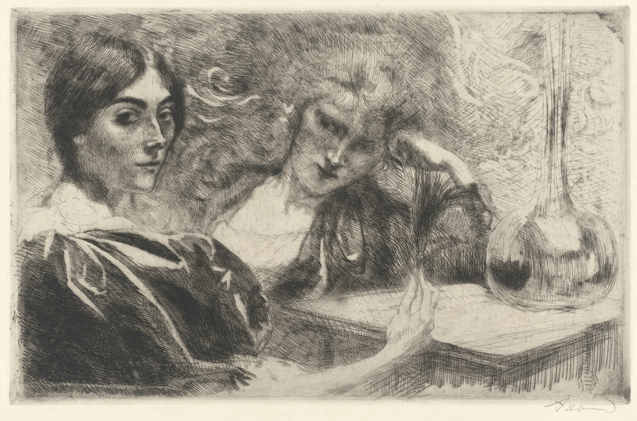 Morphine Addicts (Morphinomanes), by Paul-Albert Besnard, ink, 1887