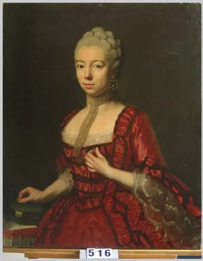 Baroana Sophia Katharina von Brukenthal născută von Klocknern. Pandant: Baronul Samuel von Brukenthal.