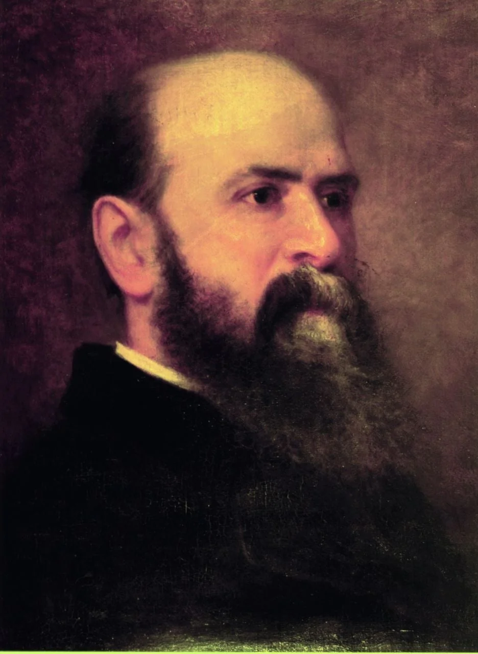von Thoren, Otto - Bild: Ölgemälde, Portrait von Georg Herwegh, by Otto von Thoren, unspecified, 1870