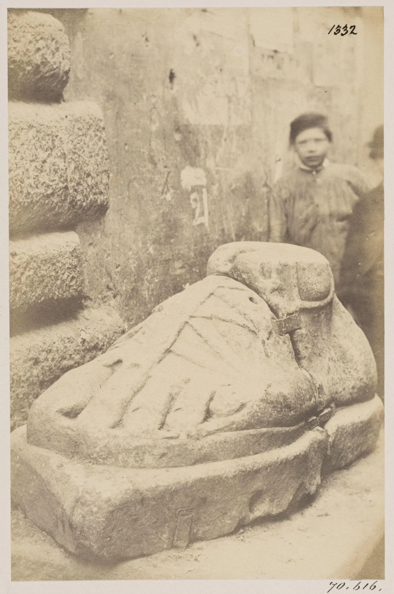 Sculpture - Foot of a colossal Statue, called Piè di Marmo, by John Henry Parker, photographic, 1867