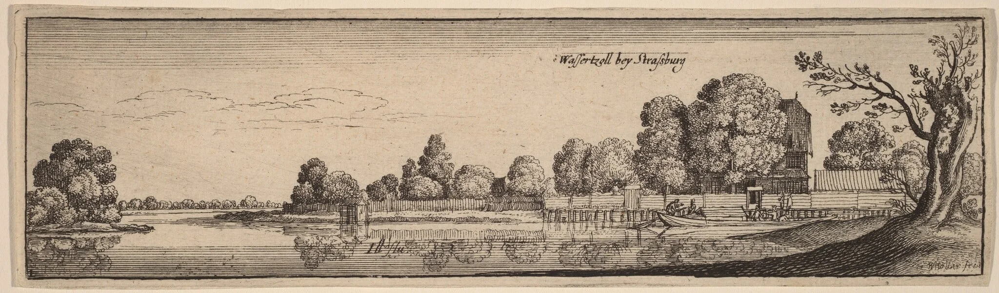 Strasbourg: A Toll House, by Wenceslaus Hollar, ink, 1632
