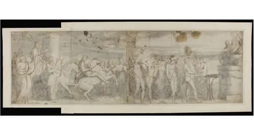 Crowning the Victors at Olympia. Study for a picture in the Rooms of the Society of Arts.