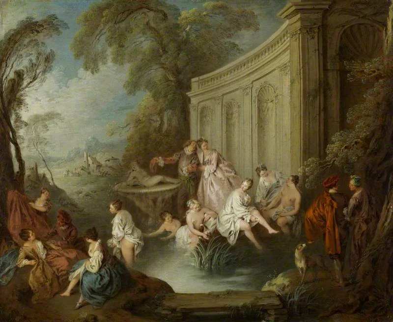 Ladies Bathing, by Jean-Baptiste Pater, oil, 1721