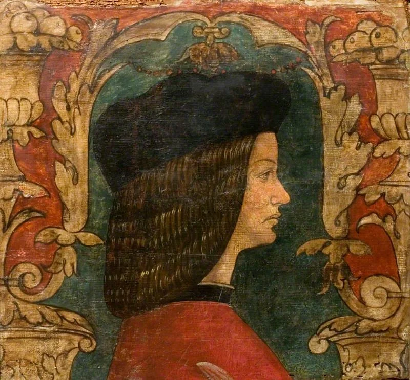 Profile Bust of a Man Facing Right (one of 29 painted panels from a frieze)