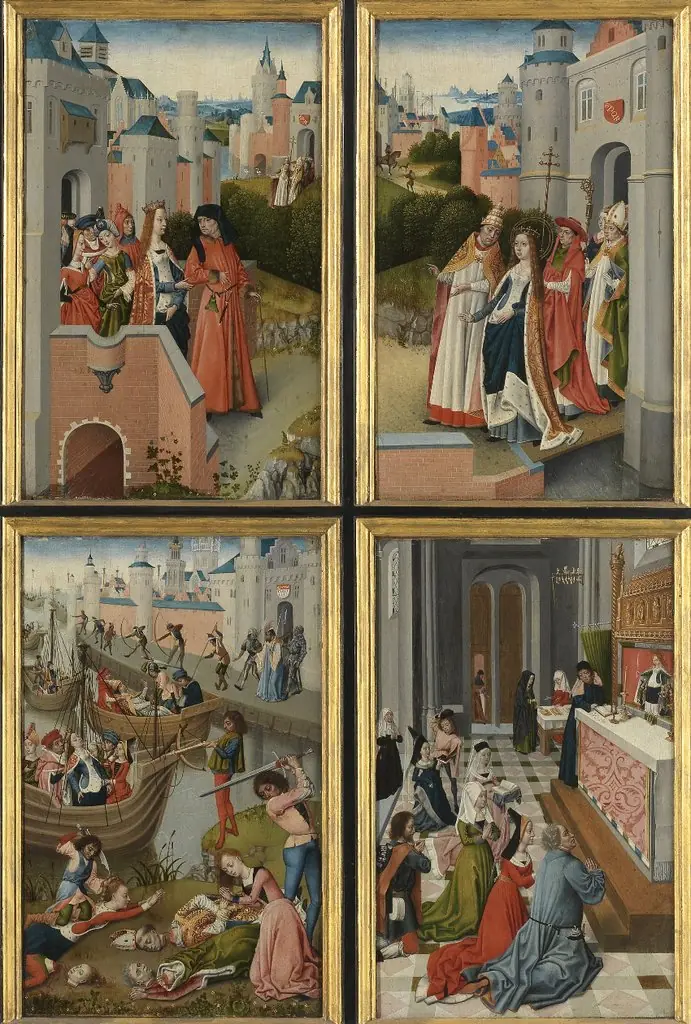 Interior of right wing, St. Ursula altarpiece