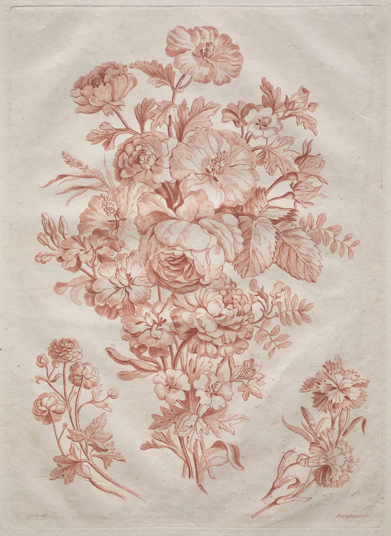 Spray of Flowers, by Roubillac, 1787