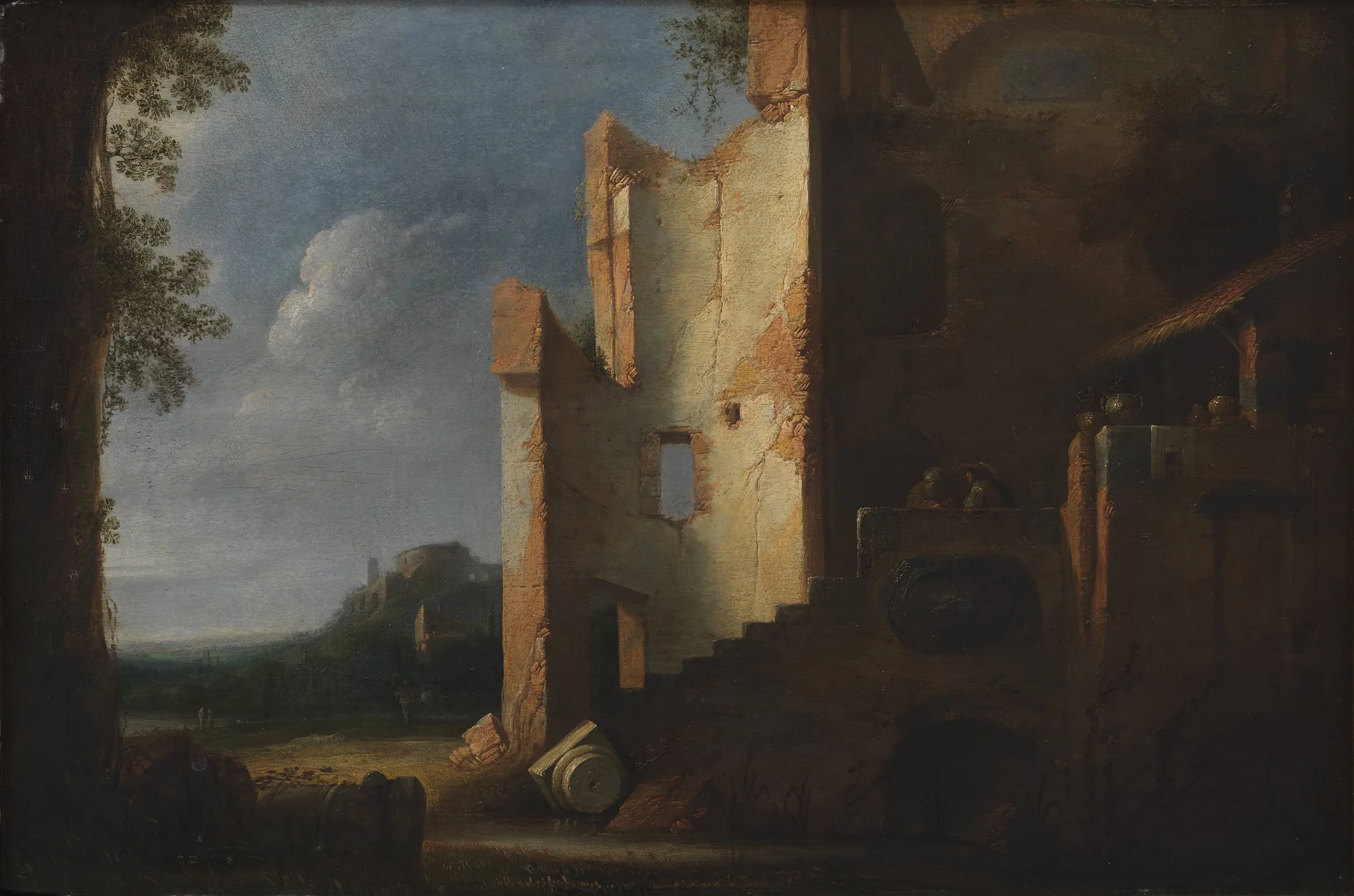 Landskab med ruiner, by Unknown, 1650