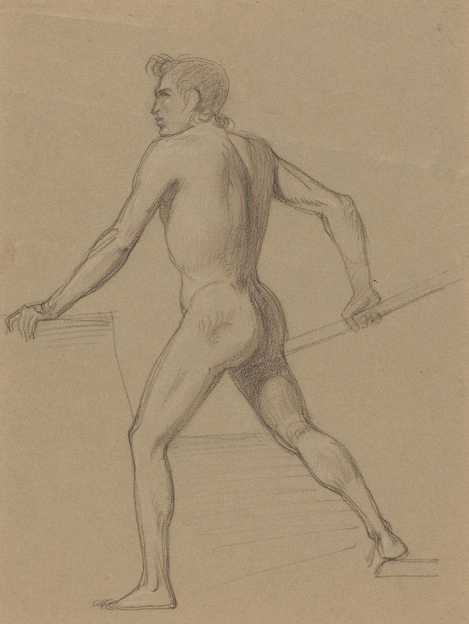 A Male Nude Moving to the Left