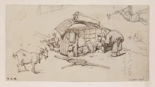 A beached Tanka boat adapted as a dwelling