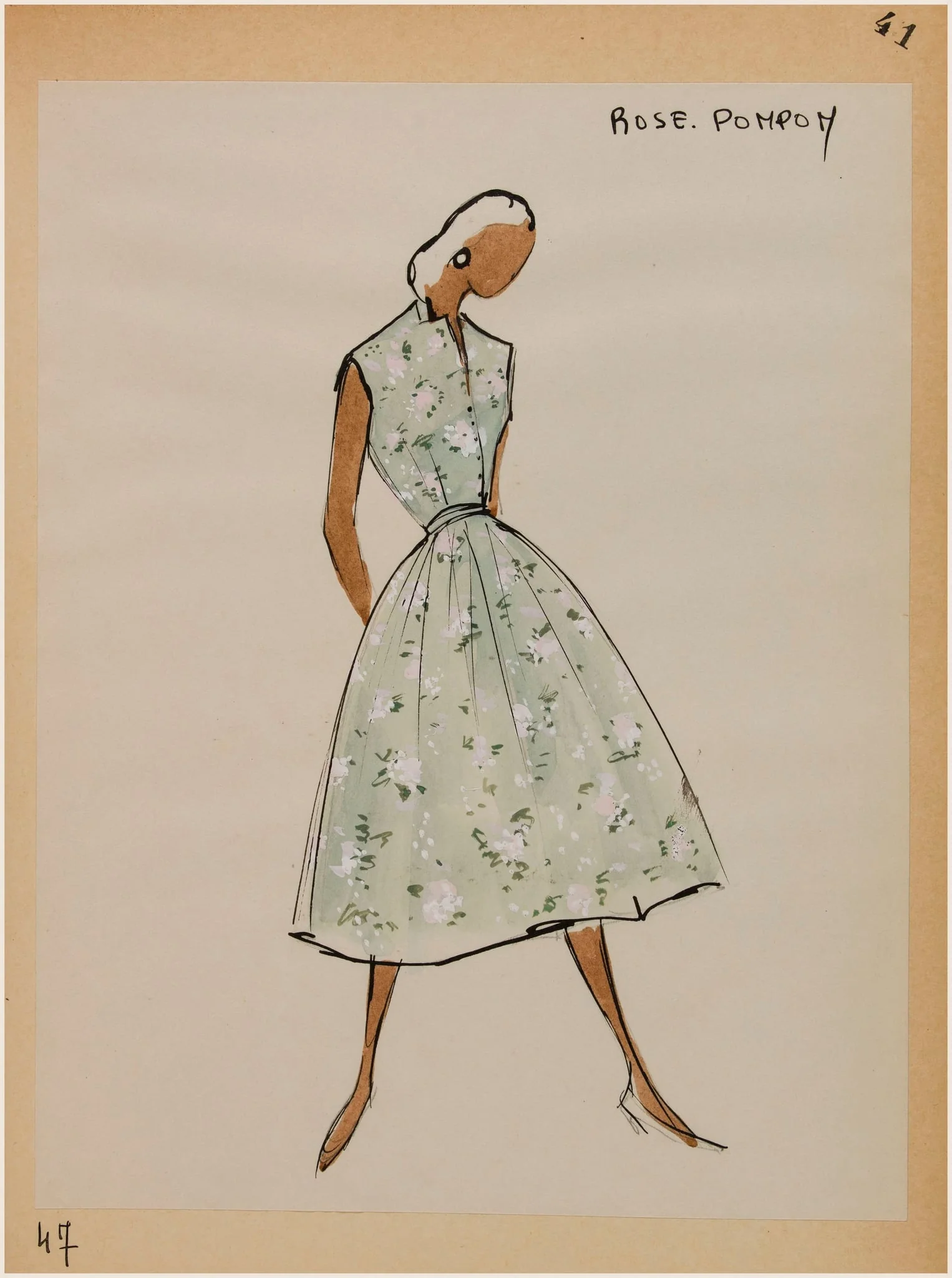Rose Pompon, by Marie-Louise Carven, 1956