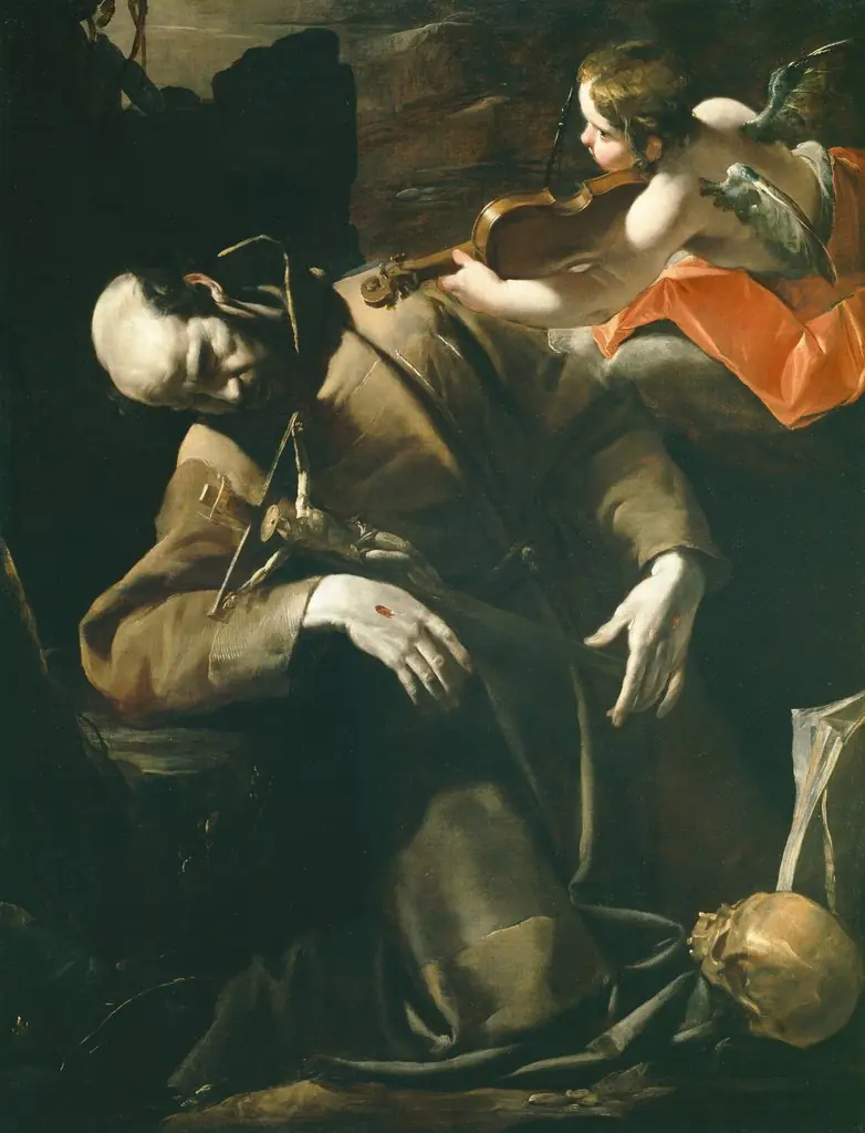 St. Francis of Assisi in Ecstasy before a Cherub with a Violin