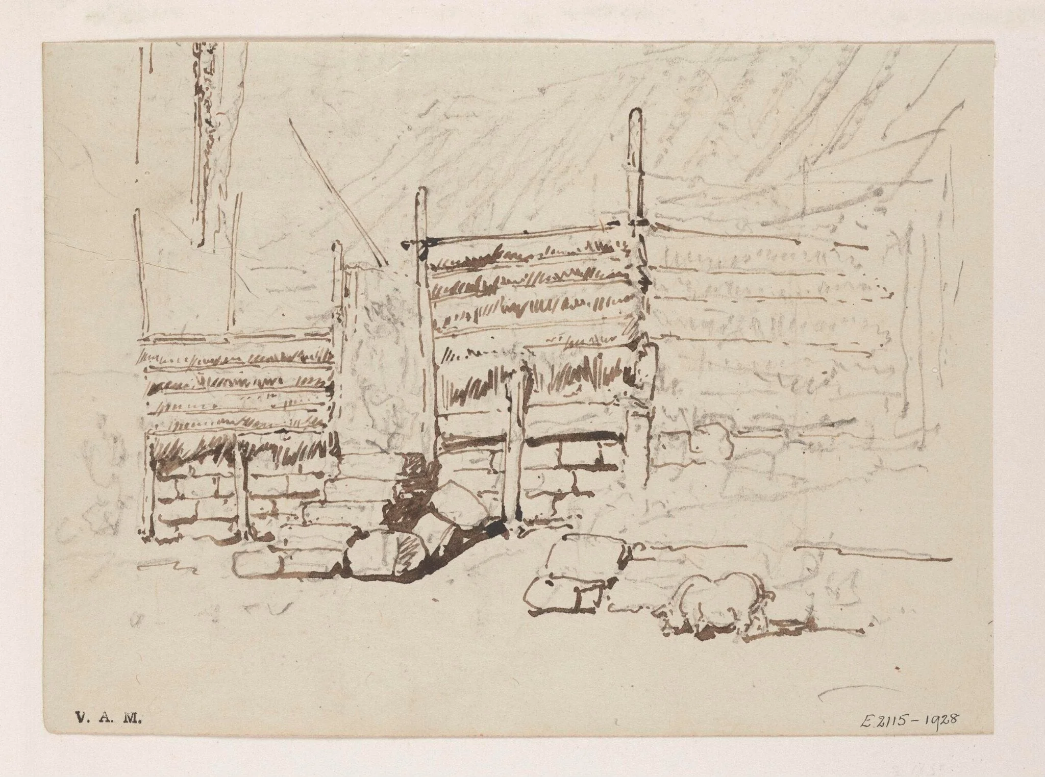 An enclosure, Macau, by George Chinnery, 19