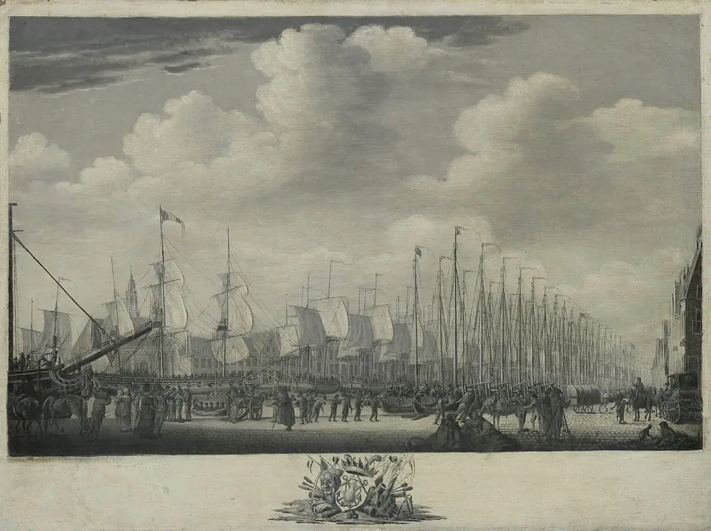 Manning the Fleet in the Harbor of Flushing, 1804