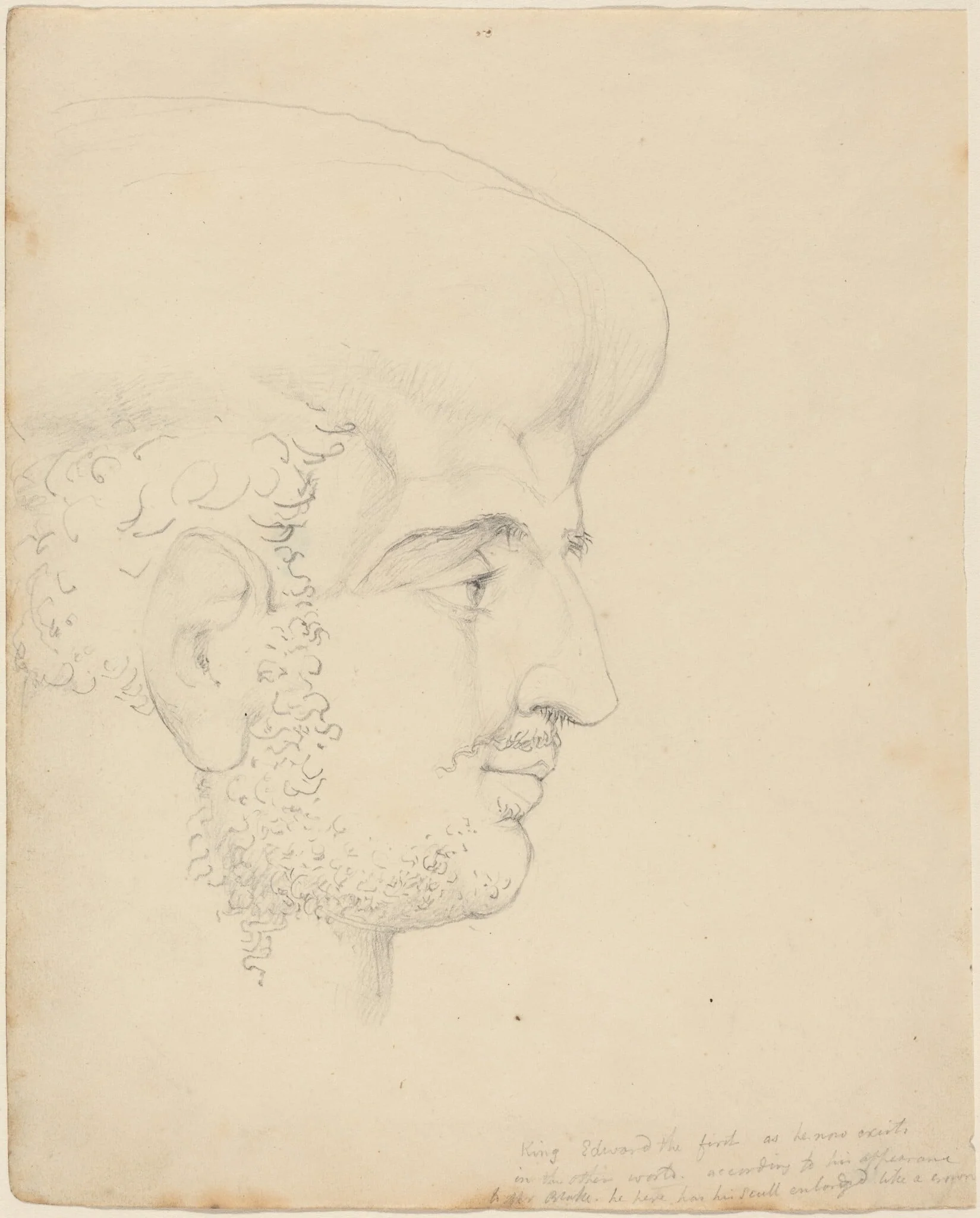 King Edward, by William Blake, graphite, 1819