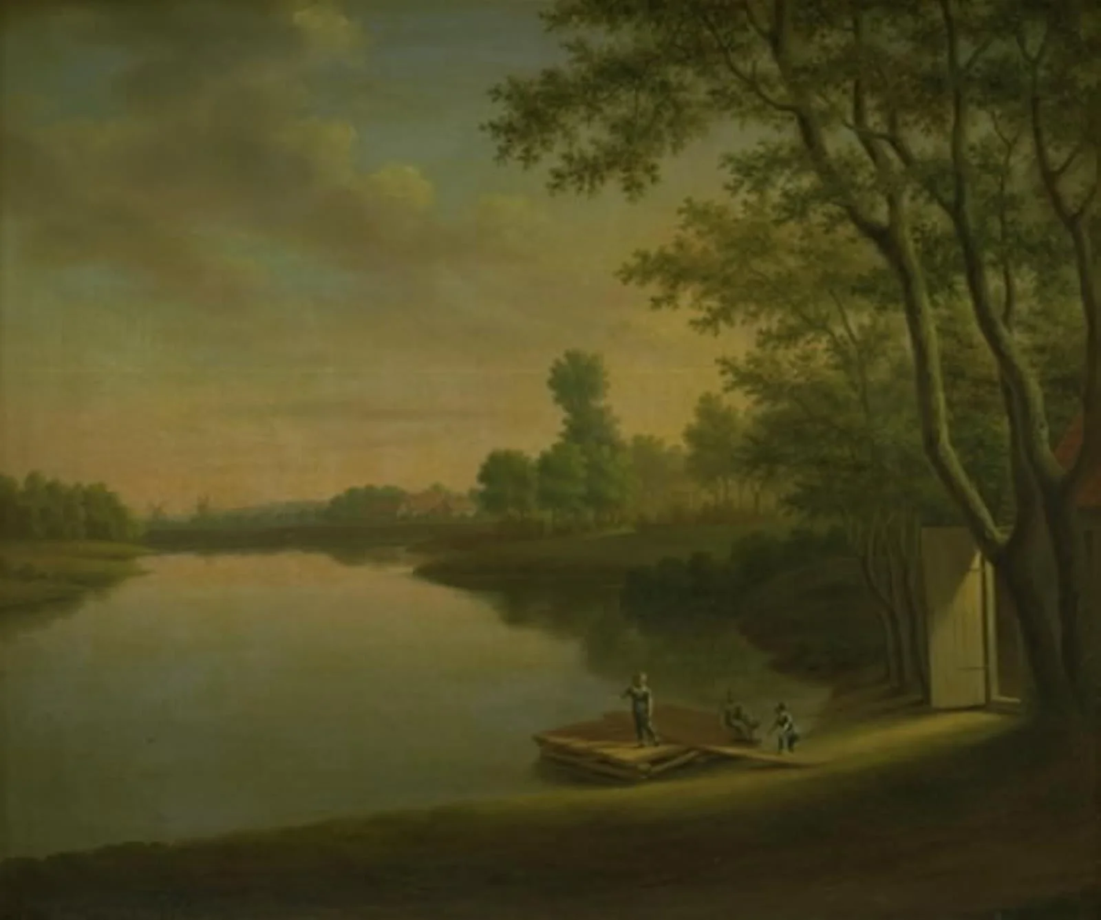 Udsigt over Sortedamssøen mod Nørrebro, by Unknown, 1803