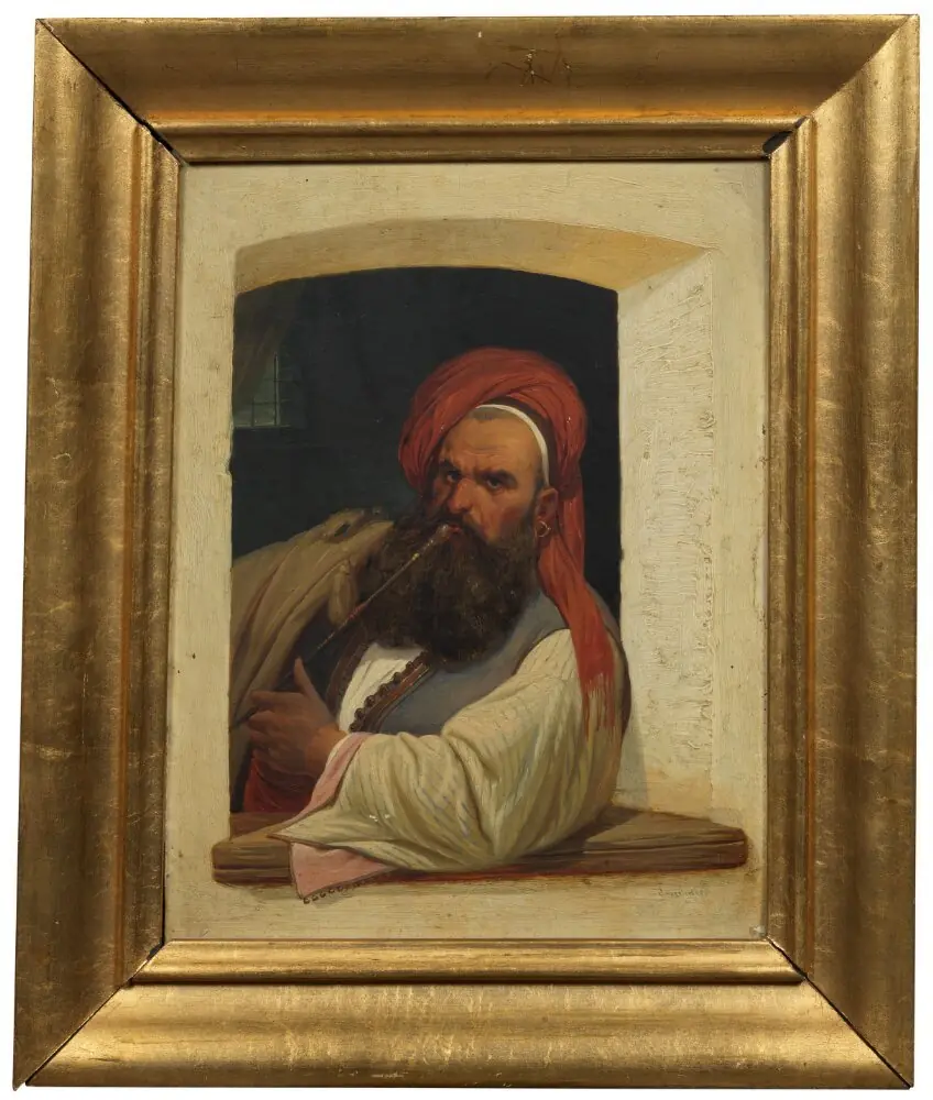 Pipe-Smoking Algerian Man