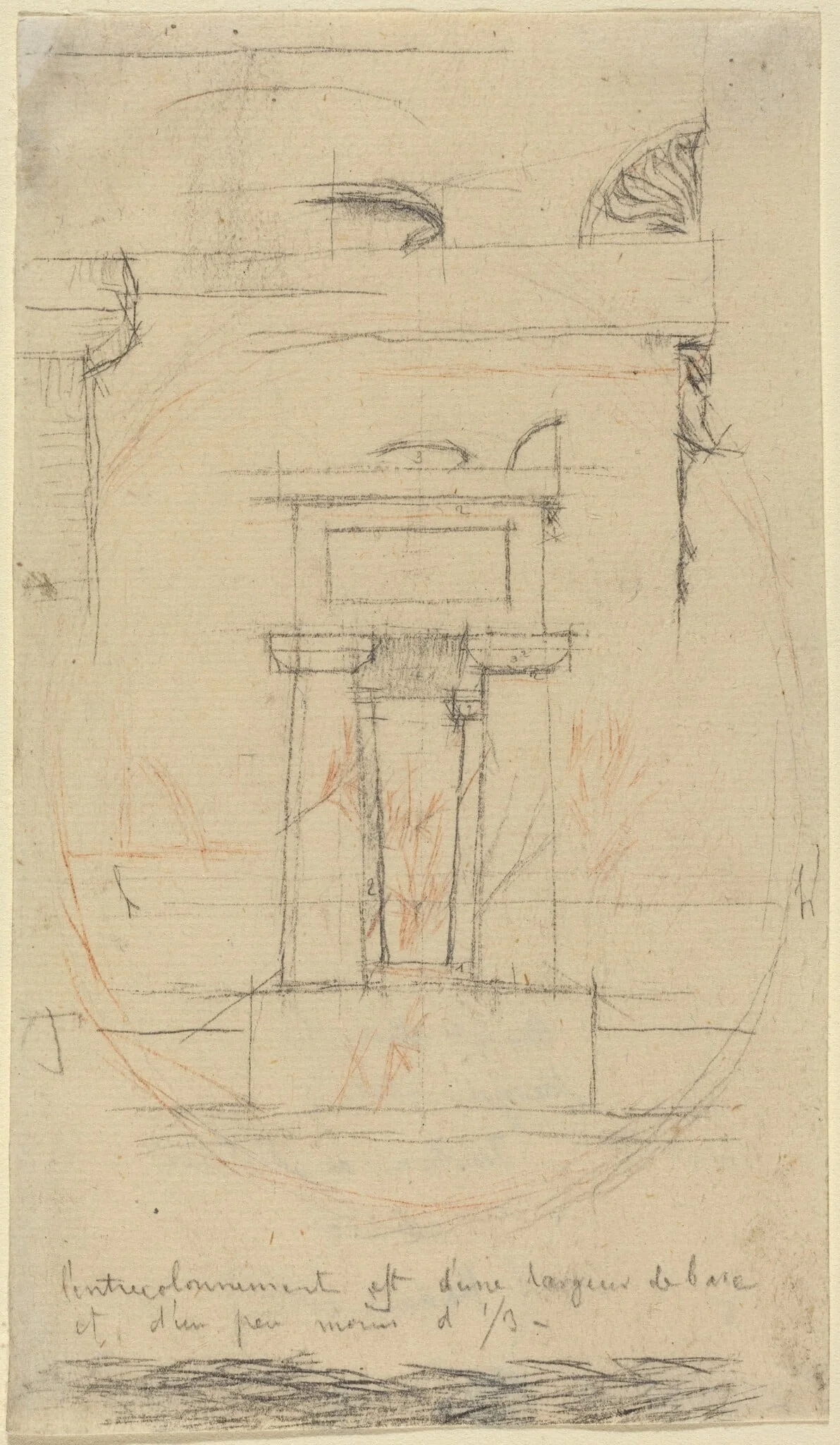 Moliere's Tomb, by Charles Meryon, graphite, 1854