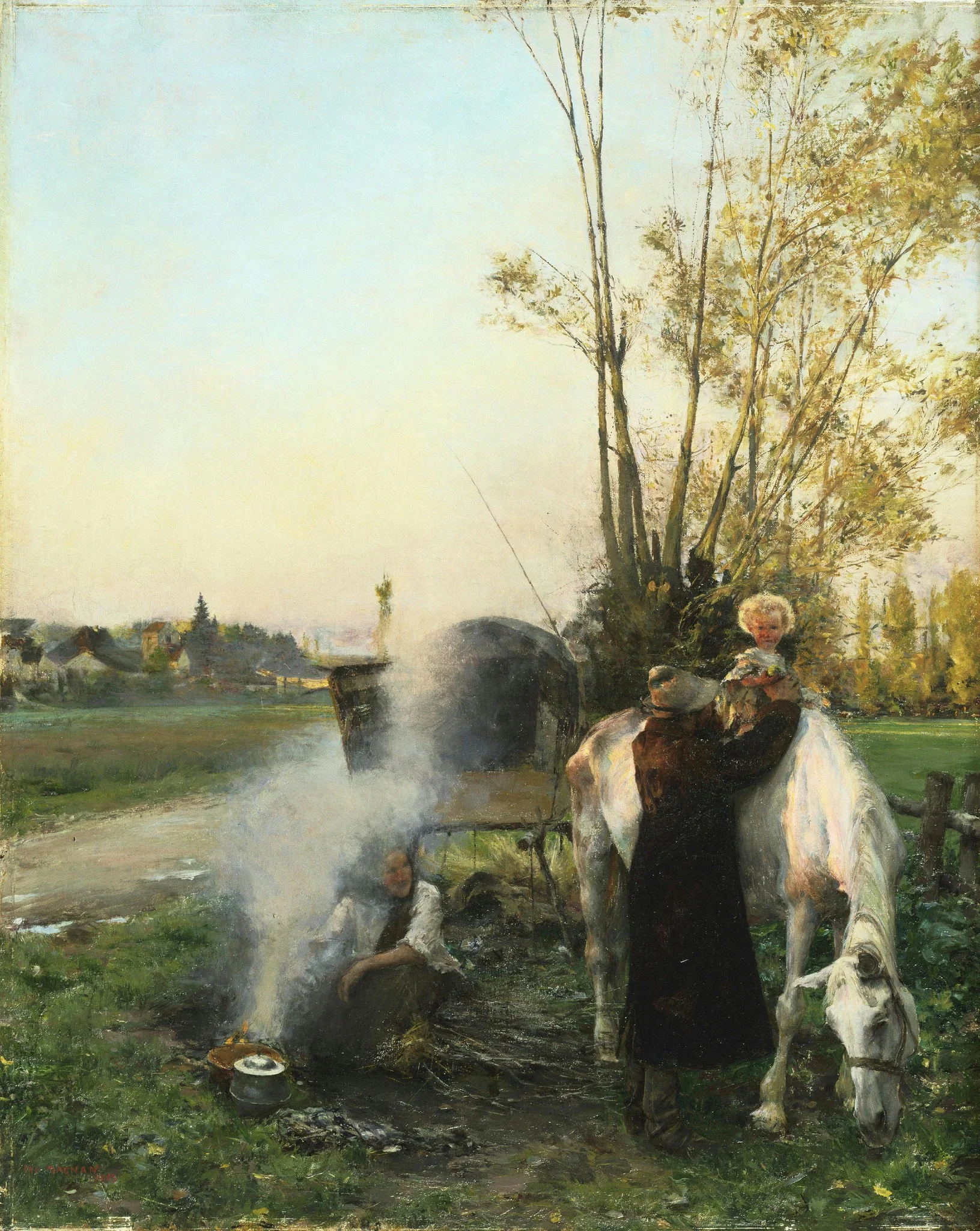 Gypsy Scene, by Pascal Dagnan-Bouveret, oil, 1892