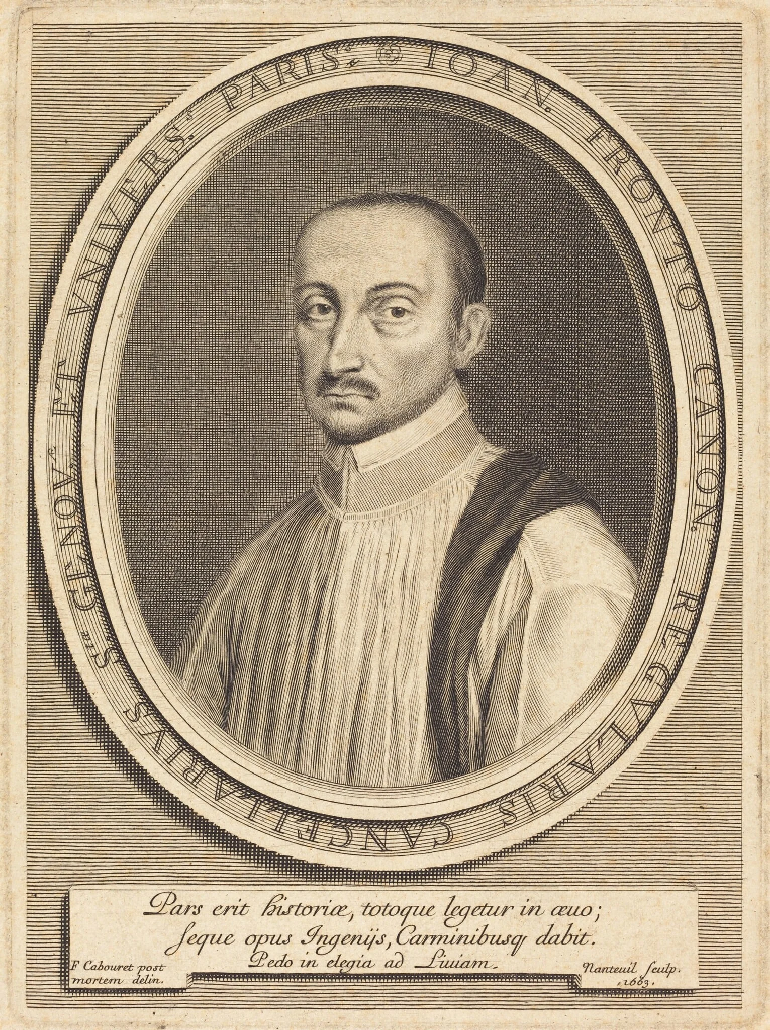 Jean Fronteau, by Robert Nanteuil, ink, 1663