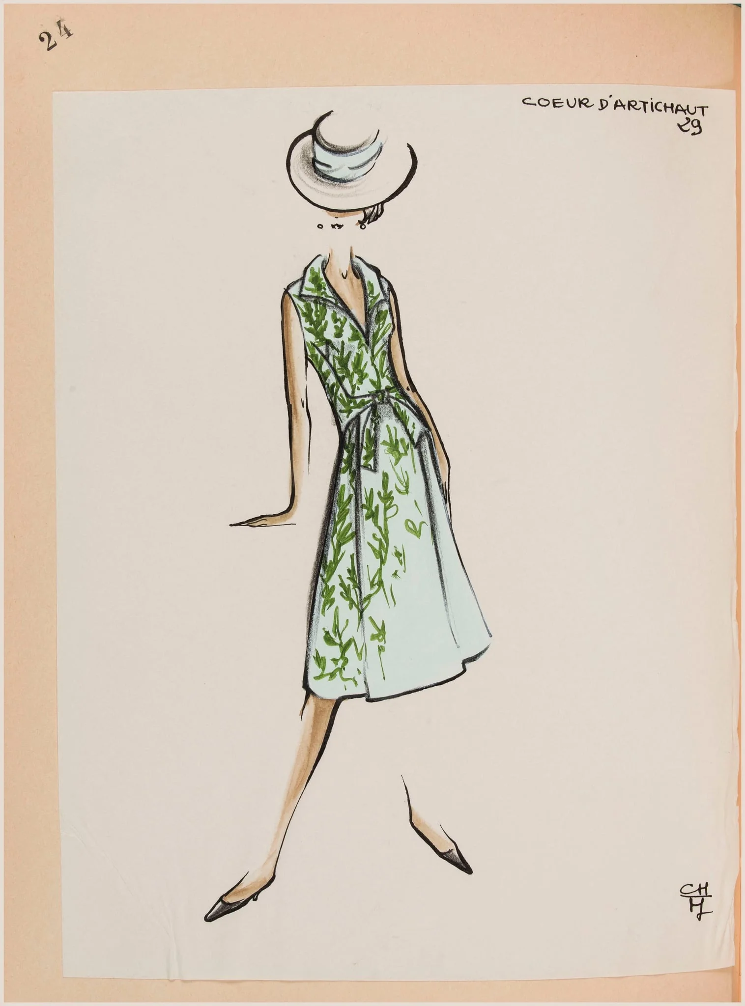 Coeur d'artichaut, by Carven, 1963