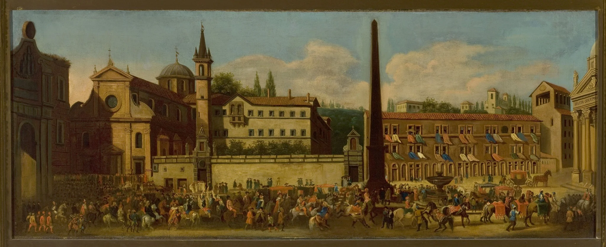 Entry of prince Michał Radziwiłł to Rome, by Pieter van Bloemen, oil, 1698