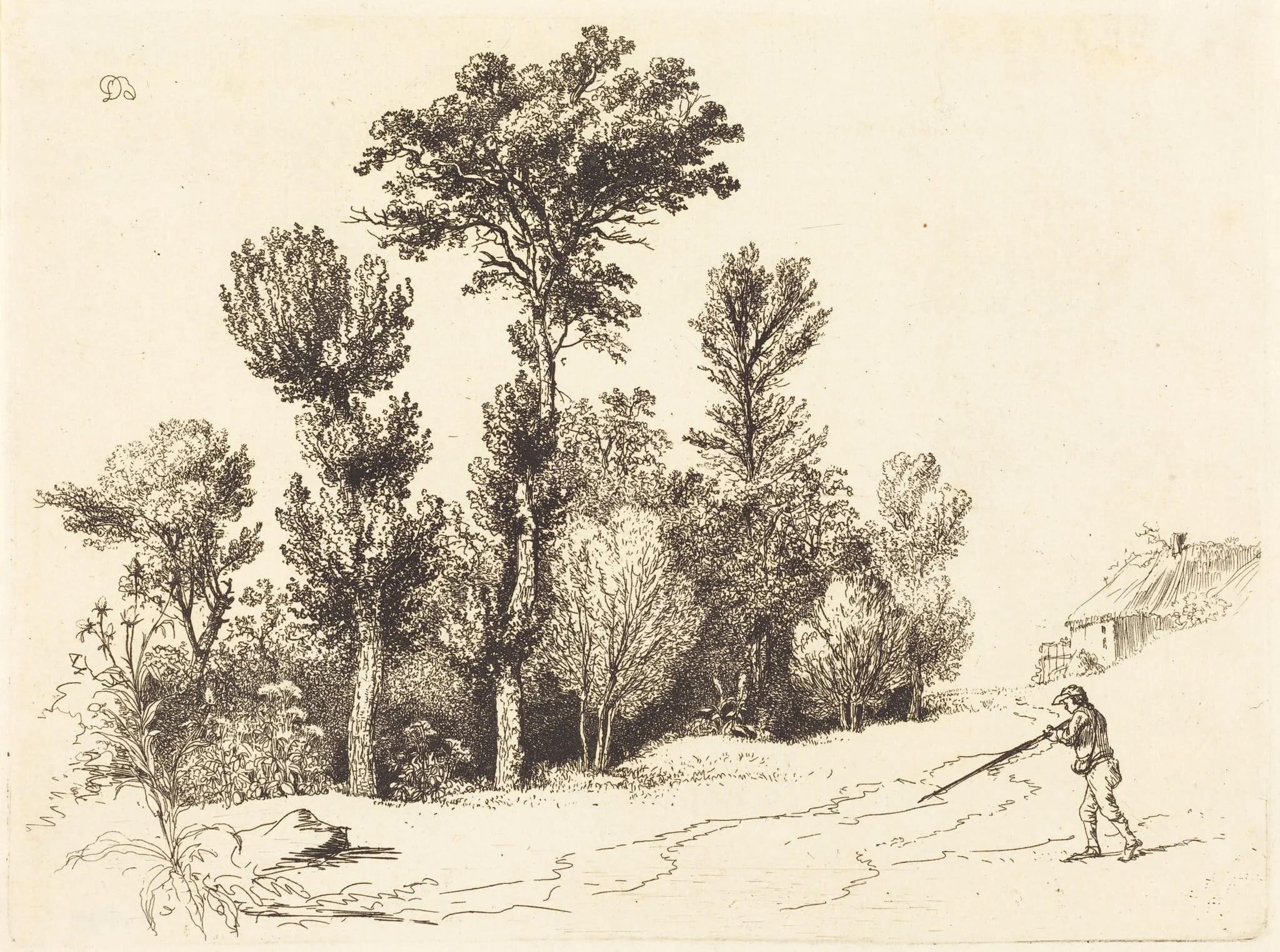 Petit Bosquet au Chasseur, by Jean-Jacques de Boissieu, ink, 1772