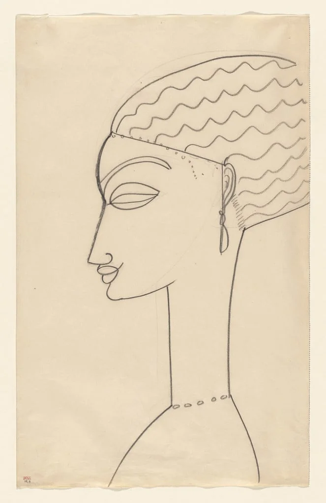 Untitled, by Amedeo Modigliani, pastel, 1910