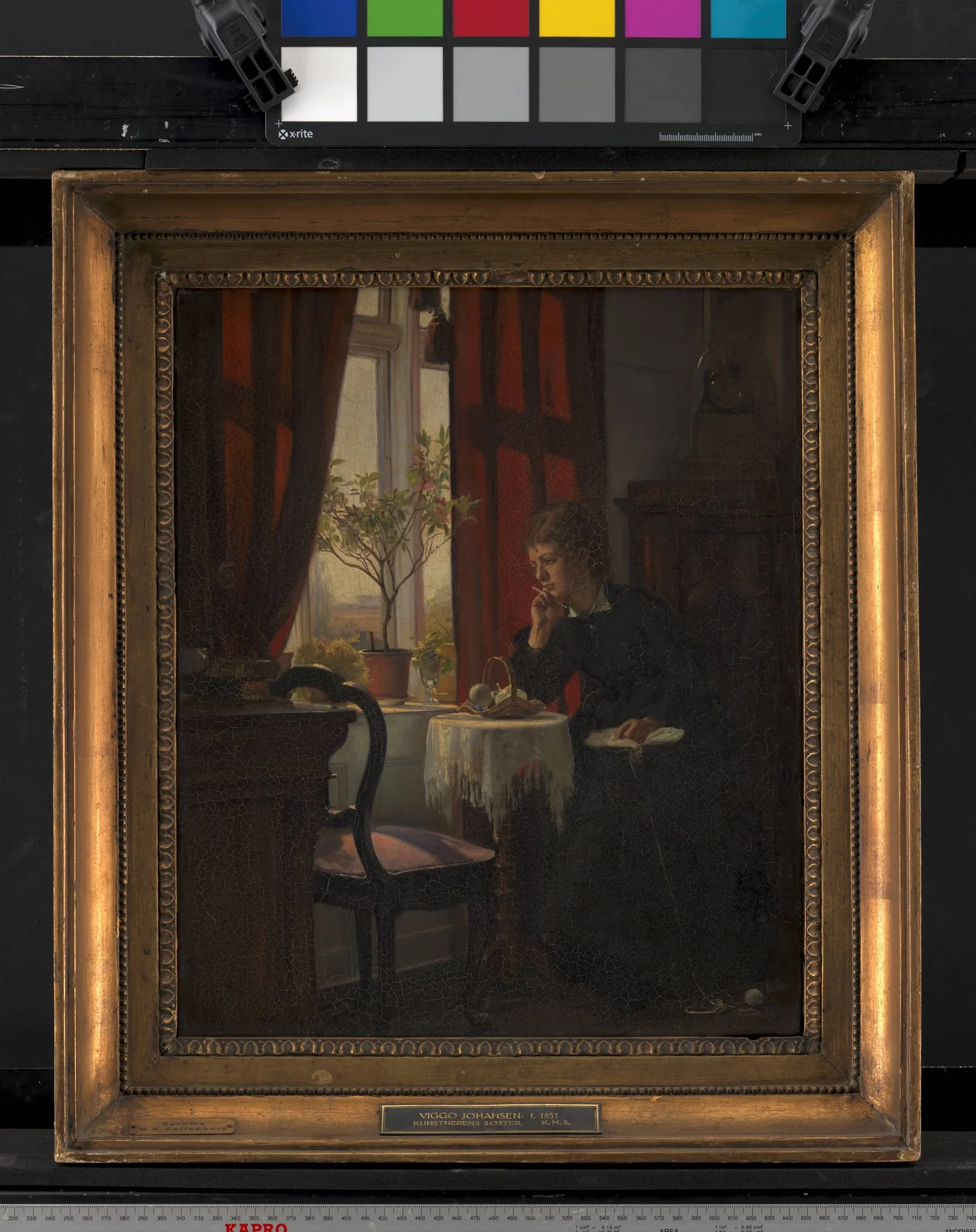 Helga Johansen, kunstnerens søster