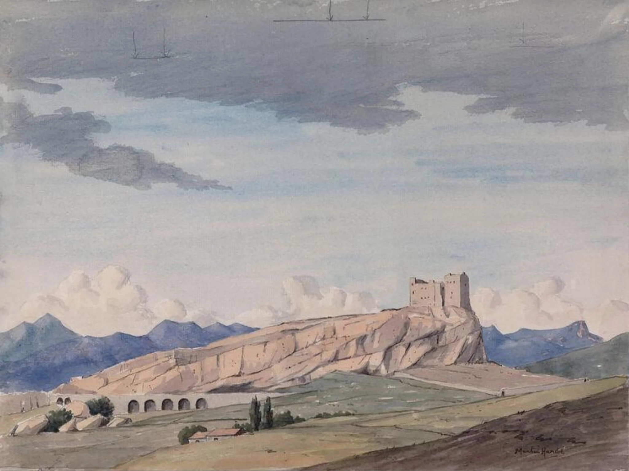Vaison-la-Romaine, by Martin Hardie, watercolor, 1933