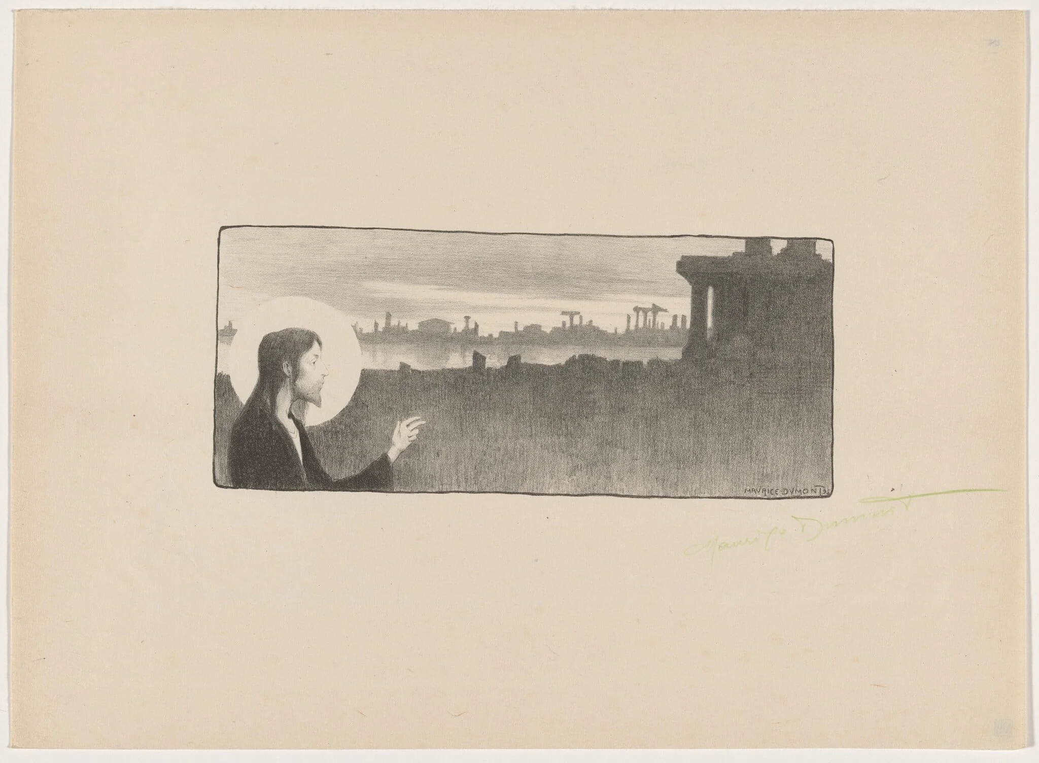 Le doux conquérant, by Maurice Dumont, ink, 1895