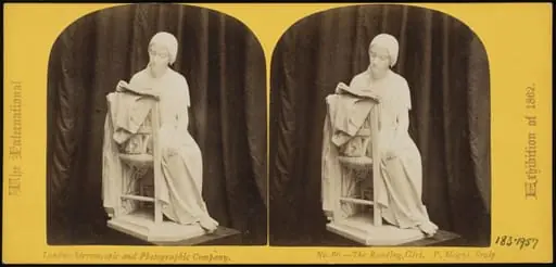 'The Reading Girl', a statue by Pietro Magni at Crystal Palace