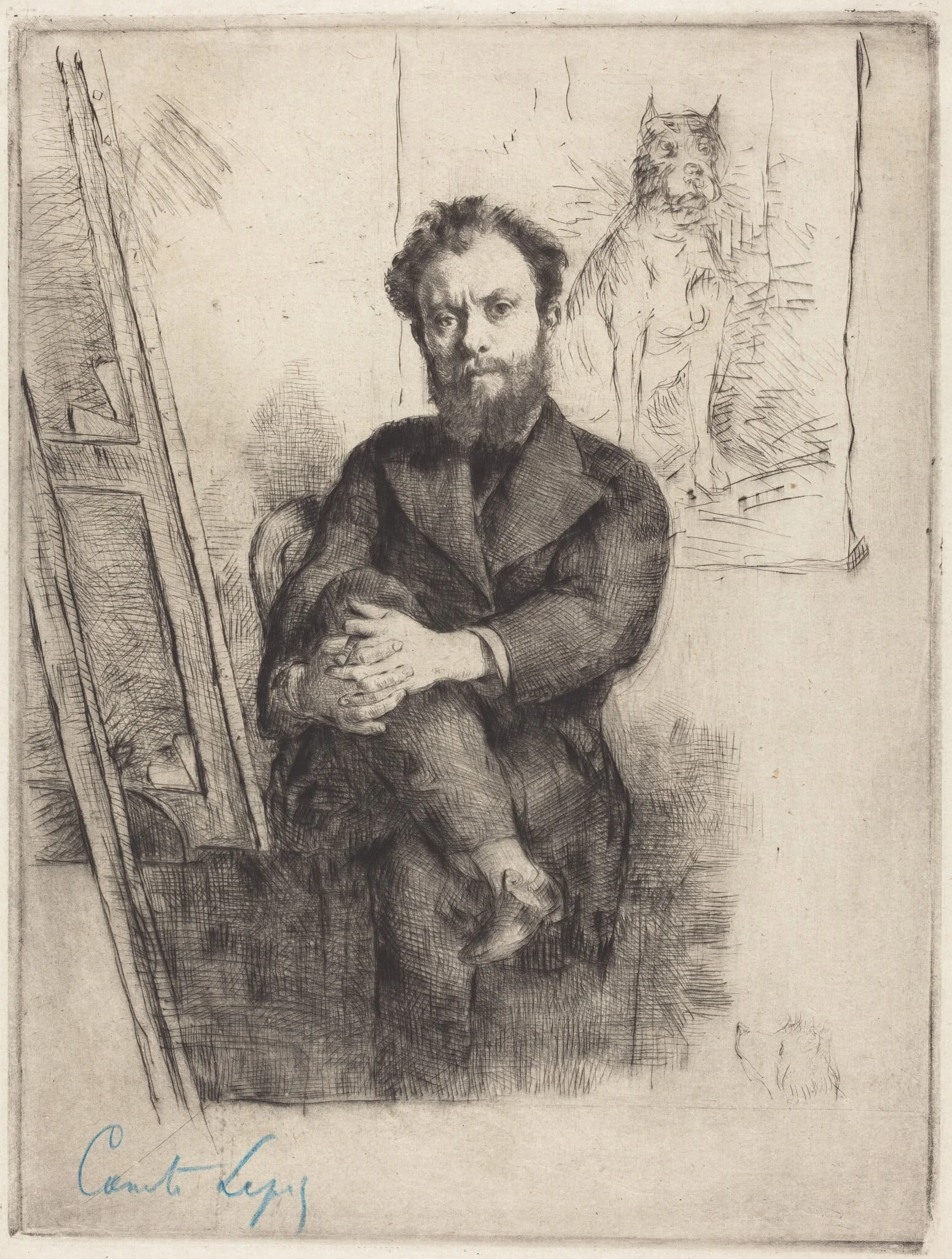 Comte Lepic, by Marcellin-Gilbert Desboutin, ink, 1876