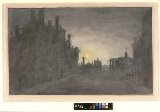 Broad Street, Oxford, by Moonlight
