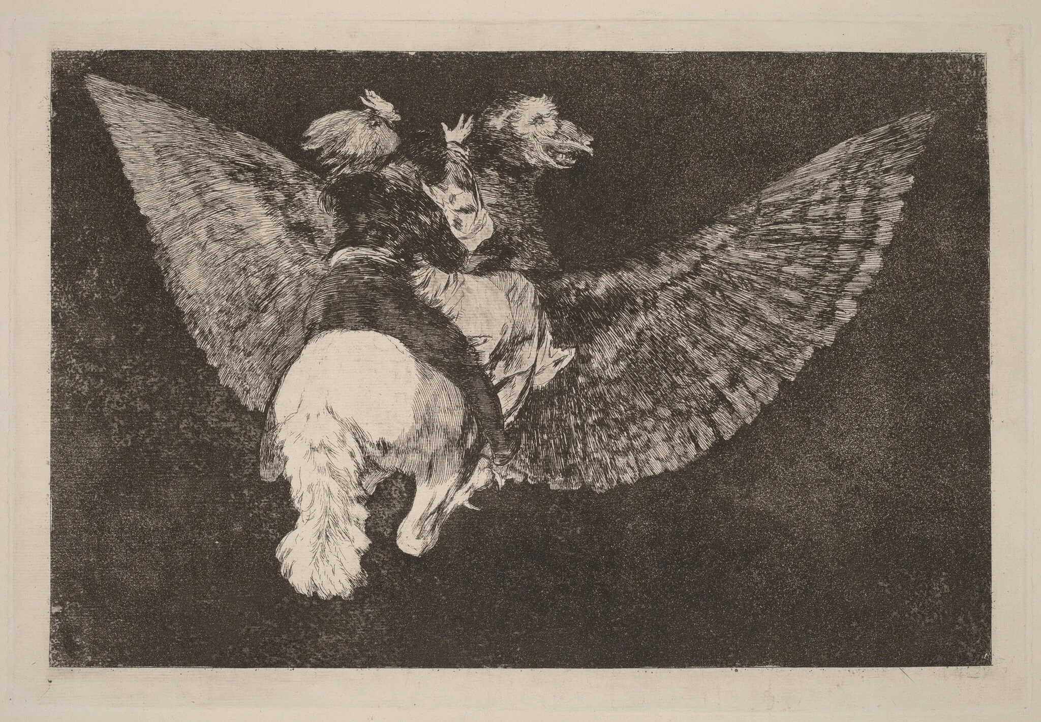 Disparate volante (Flying Folly), by Francisco Goya, ink, 1816