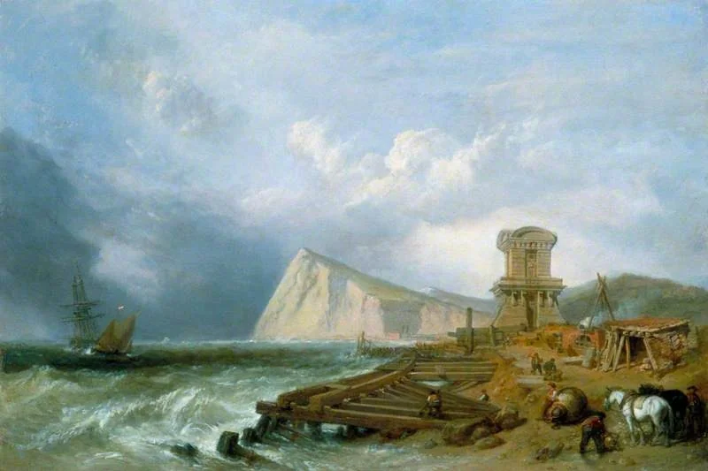 The Seashore at Dover, by Clarkson Frederick Stanfield, oil, 1849