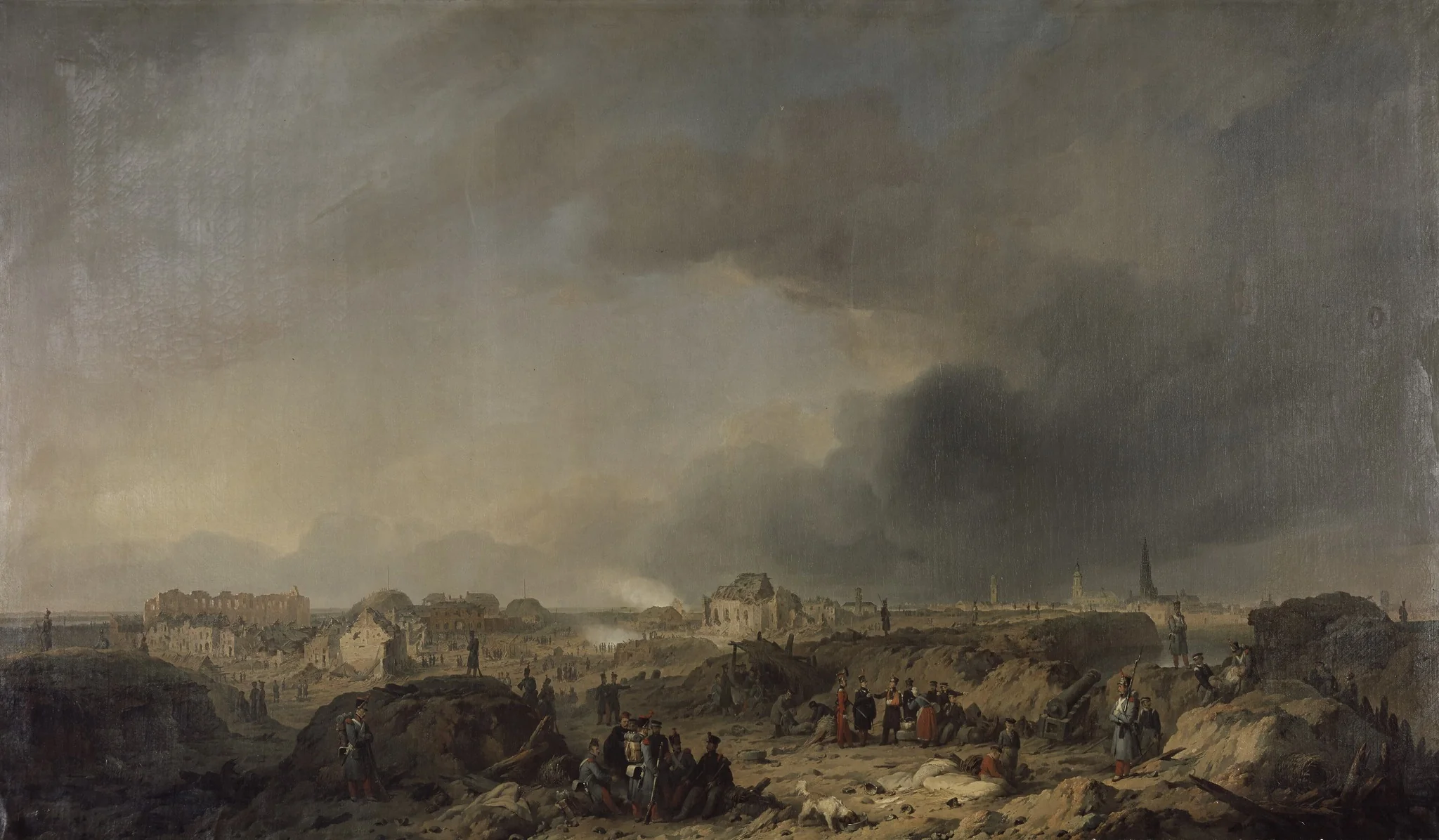 The Antwerp Castle after the Bombardement in 1832