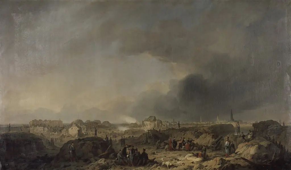 The Antwerp Castle after the Bombardement in 1832