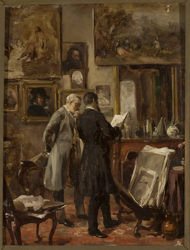 In the painter's studio