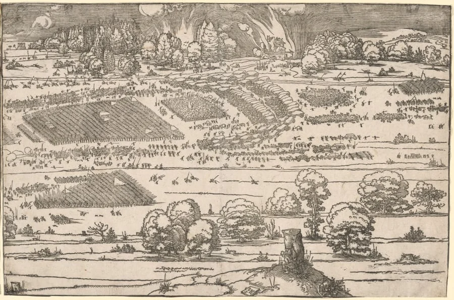 Siege of a Fortress:  Left Portion, by Albrecht Dürer, 1527